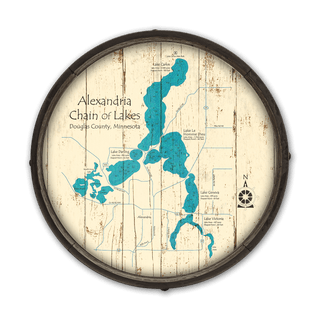 Alexandria Chain of Lakes, Minnesota on a Barrel End