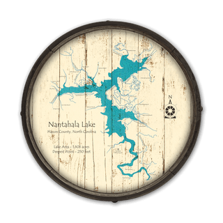 Nantahala Lake, North Carolina on a Barrel End by Lake Art