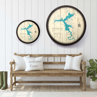 Nantahala Lake, North Carolina on a Barrel End by Lake Art