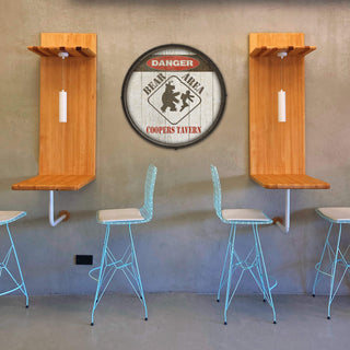Bear Warning Sign - Barrel End Wall Art Meissenburg Designs