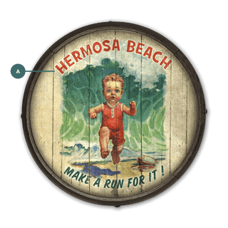 Make a Run For It! - Barrel End Wall Art