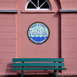 Poolside Refreshments - Barrel End Wall Art