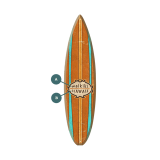 Waikiki Hawaii - Surfboard Wall Art Meissenburg Designs