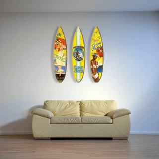Butterfly Hula Girl - Surfboard Wall Art Meissenburg Designs