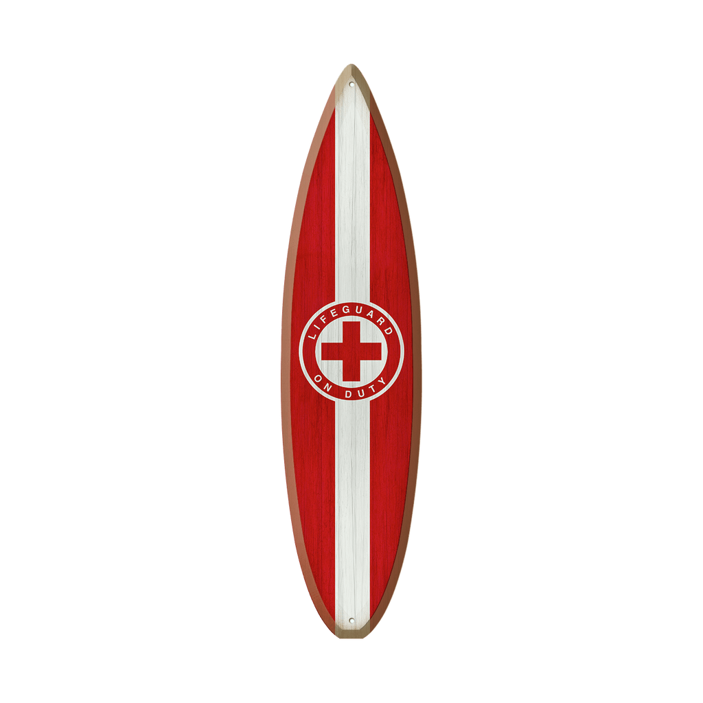 Lifeguard Sign Draw Lifeguard Sign: Generic - Surfboard Wall Art – Old Wood Signs