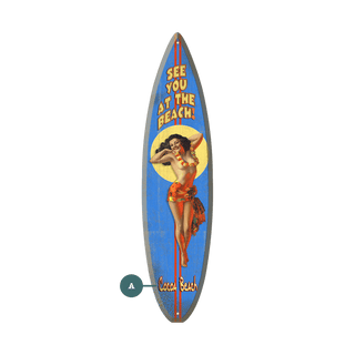 See You at the Beach - Surfboard Wall Art
