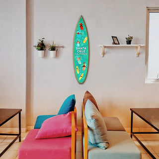 Colorful Surfers - Surfboard Wall Art