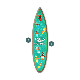 Colorful Surfers - Surfboard Wall Art