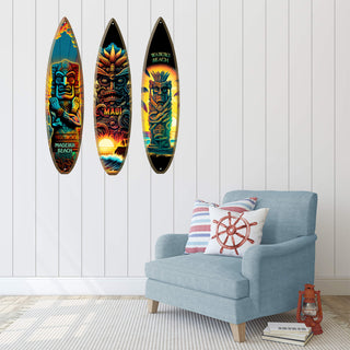 Tiki Man 3 - Surfboard Wall Art Meissenburg Designs