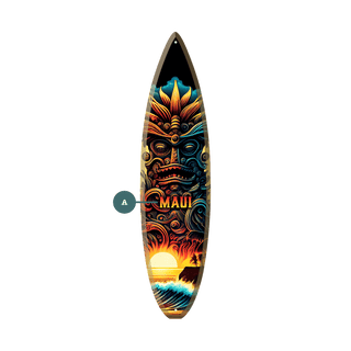 Tiki Man 2 - Surfboard Wall Art Meissenburg Designs