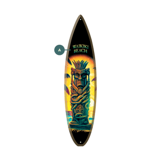 Tiki Man 3 - Surfboard Wall Art Meissenburg Designs
