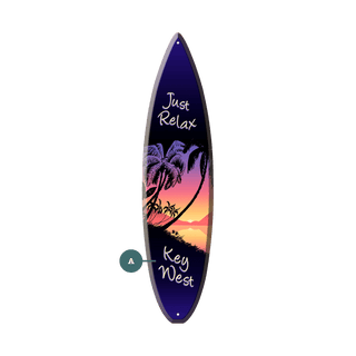 Just Relax Tropical Surfboard Sign - Surfboard Wall Art