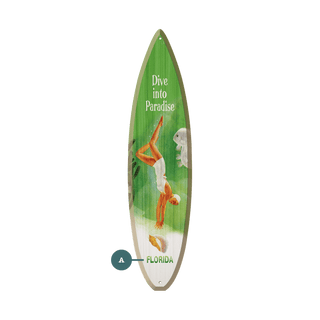 Dive Into Paradise - Surfboard Wall Art