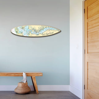 S.E. Cape Coral, FL, Area Chart - Surfboard Wall Art Joanne Murphy