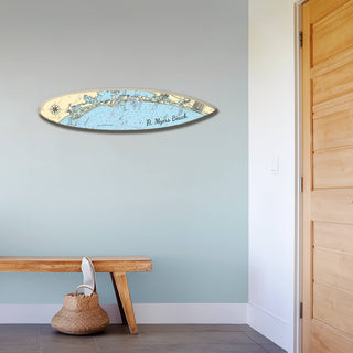 Fort Myers, FL, Area Chart - Surfboard Wall Art Joanne Murphy