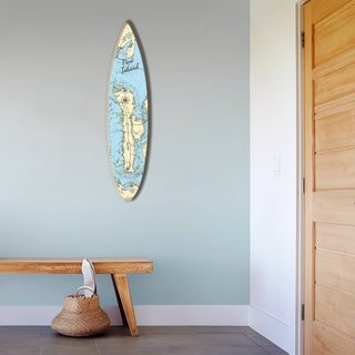 Pine Island, FL, Area Chart - Surfboard Wall Art Joanne Murphy