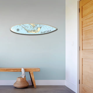 Sanibel Island, FL, Area Chart - Surfboard Wall Art Joanne Murphy