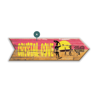 The Endless Summer Arrows - Wood Wall Decor Wood 36" x 10" Right by Bruce Brown Films