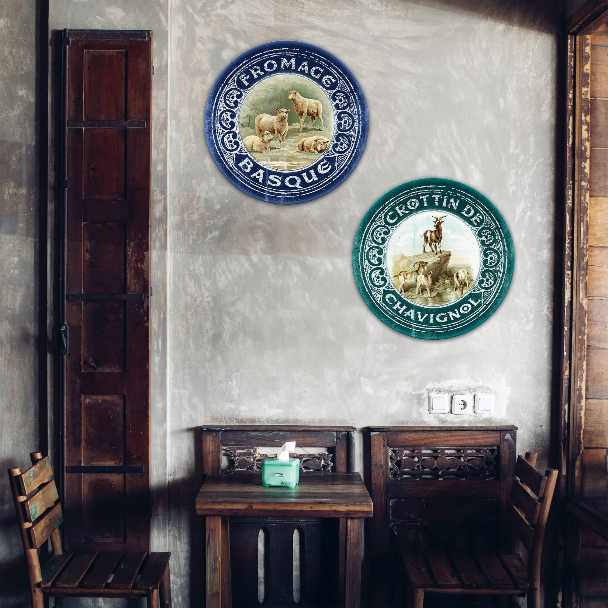 Basque Signage Fromage Basque Cheese Label – Old Wood Signs