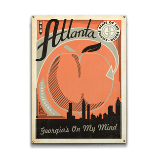 Atlanta Georgia On My Mind - Wood & Metal Wall Art Metal by Anderson Design Group
