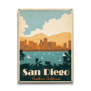 San Diego, California- Wood & Metal Wall Art Metal by Anderson Design Group