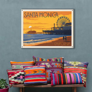 Santa Monica Pier: Sunset - Wood & Metal Wall Art by Anderson Design Group