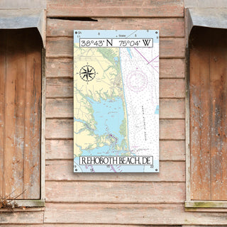 Rehoboth Beach, DE, Area Chart - Wood & Metal Wall Art Joanne Murphy