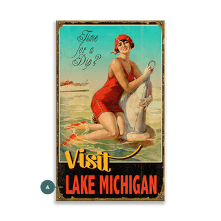 Time for a Dip - Wood & Metal Wall Art Metal by Meissenburg Designs