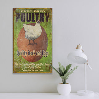 Quality Poultry Stock and Eggs - Wood & Metal Wall Art by Meissenburg Designs