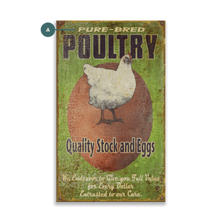 Quality Poultry Stock and Eggs - Wood & Metal Wall Art Metal by Meissenburg Designs