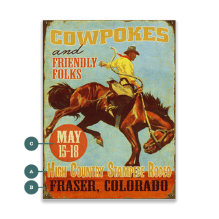 Cowpokes and Friendly Folks - Wood & Metal Wall Art Metal by Meissenburg Designs