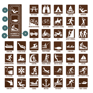 Recreational Activity Sign - Wood & Metal Wall Art Meissenburg Designs