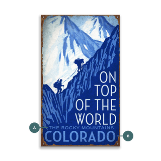 On Top of the World - Wood & Metal Wall Art Meissenburg Designs