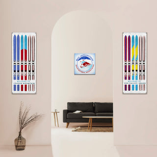 Ski Lineup: Ready for Adventure - Wood & Metal Wall Art by Meissenburg Designs