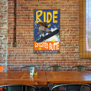 Ride Snowboard - Wood & Metal Wall Art Meissenburg Designs