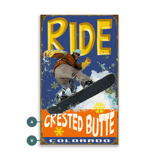 Ride Snowboard - Wood & Metal Wall Art Meissenburg Designs