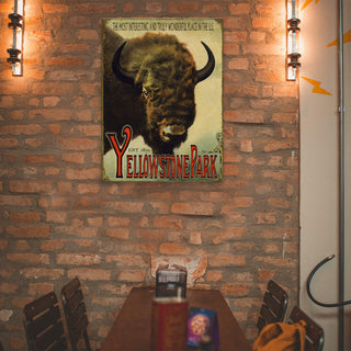 Yellowstone Bison Wildlife Design - Wood & Metal Wall Art Meissenburg Designs
