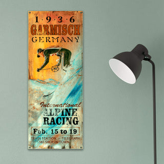 International Alpine Racing - Wood and Metal Wall Art by Out West Design