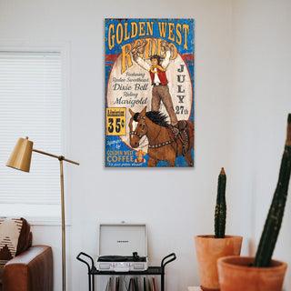 Golden West Rodeo - Wood & Metal Wall Art by Out West Design
