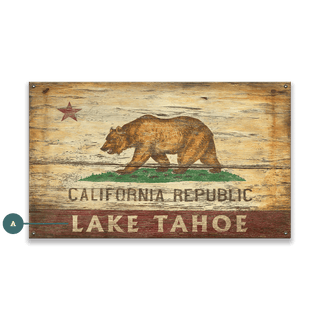 The Republic of California State Flag - Wood & Metal Wall Art Metal by Out West Design