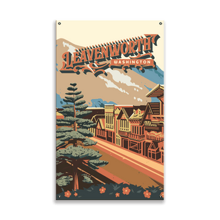 Leavenworth, Washington: Smooth Finish - Wood & Metal Wall Art Out West Design