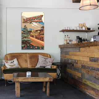 Leavenworth, Washington: Smooth Finish - Wood & Metal Wall Art Out West Design