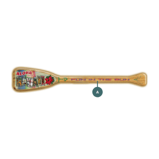 Hawaii State Postcard - Paddles & Oars