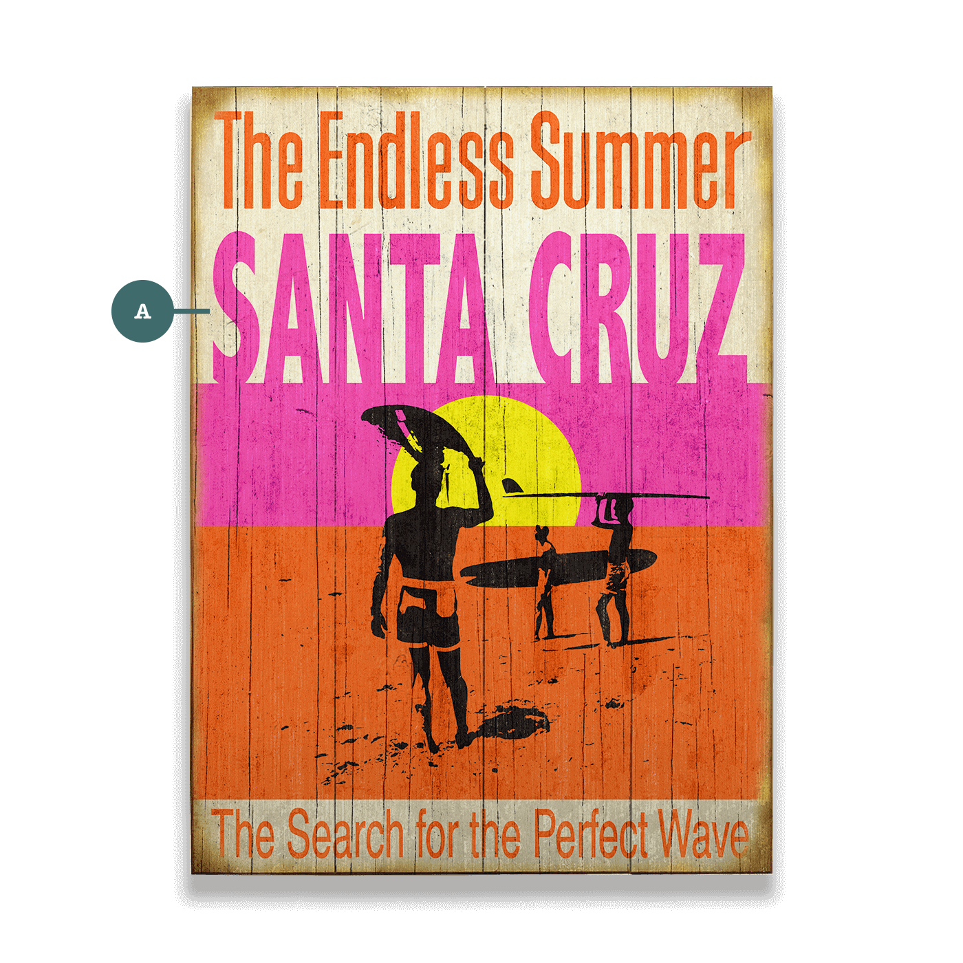 The Endless Summer: Santa Cruz - Wood & Metal Wall Art – Old Wood The Endless Summer: Santa Cruz - Wood & Metal Wall Art – Old Wood