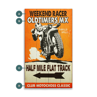 Weekend Racer - Wood & Metal Wall Art Wood by Meissenburg Designs