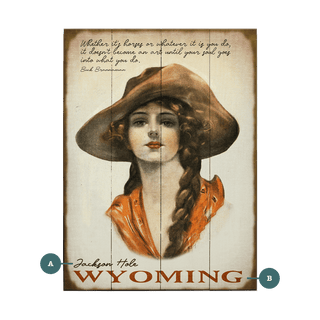 Old Fashioned Cowgirl - Wood & Metal Wall Art Wood by Meissenburg Designs