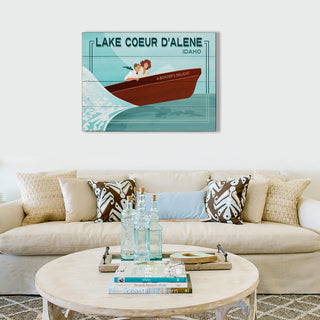 Couple's Boat Ride Bliss - Wood & Metal Wall Art by Meissenburg Designs