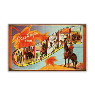 Canada Postcard - Wood & Metal Wall Art Wood by Meissenburg Designs