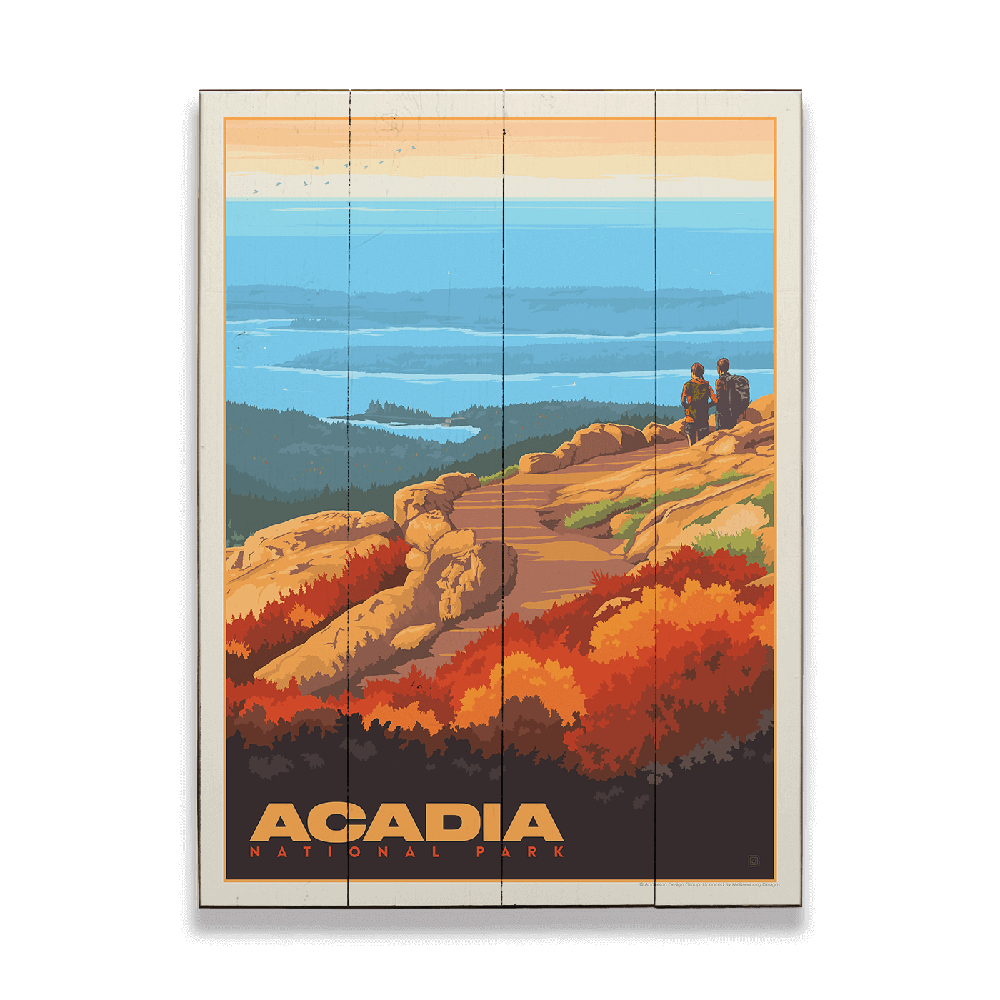 Acadia National Park: Cadillac Mountain - Wood & Metal Wall Art Acadia National Park: Cadillac Mountain - Wood & Metal Wall Art