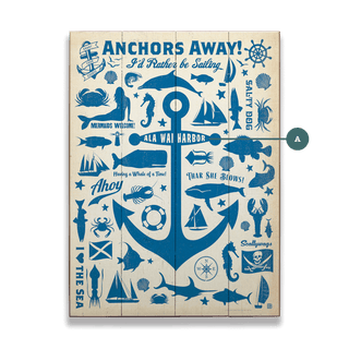 Anchors Away - Wood & Metal Wall Art Wood & Metal Wall Art Anderson Design Group Wood 17" x 23"